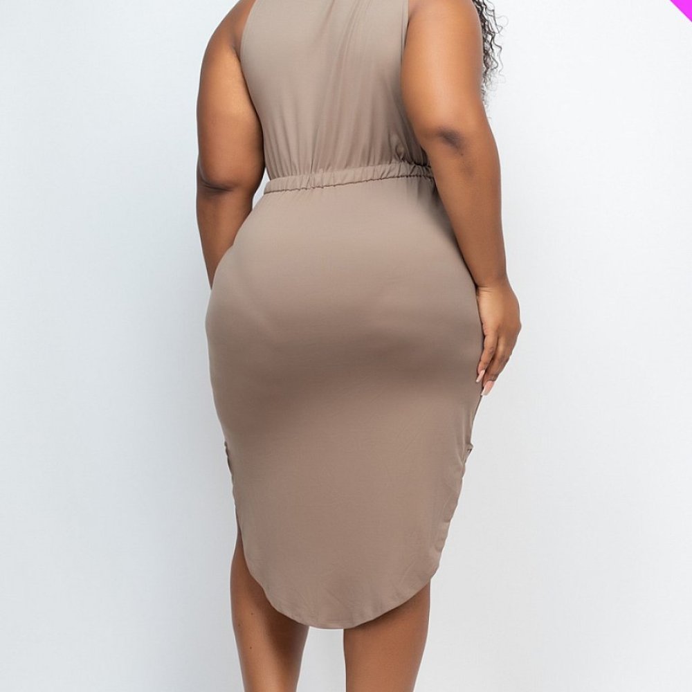 Drawstring Midi Dress - Picture 3 of 4